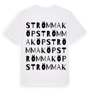 Strömmaköp ordlek t-shirt – ekologisk bomull t-shirt från Pinshirt