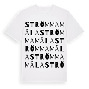 Strömmamåla ordlek t-shirt – ekologisk bomull t-shirt från Pinshirt