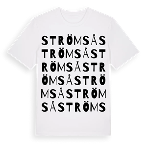 Strömså ordlek t-shirt – ekologisk bomull t-shirt från Pinshirt