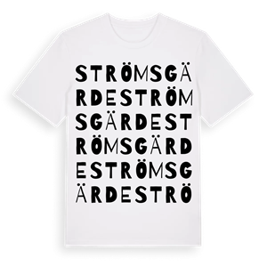 Strömsgärde ordlek t-shirt – ekologisk bomull t-shirt från Pinshirt