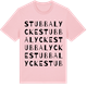 Pink Cotton t-shirt med Stubbalycke ordlek t-shirt
