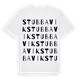 White t-shirt med Stubbavik ordlek t-shirt