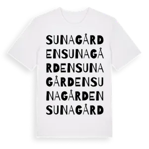 Sunagården ordlek t-shirt – ekologisk bomull t-shirt från Pinshirt