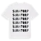 White t-shirt med Sunatorp ordlek t-shirt