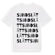 White t-shirt med Sundslätt ordlek t-shirt