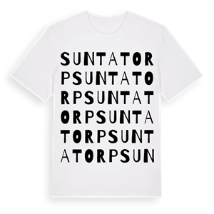 Suntatorp ordlek t-shirt – ekologisk bomull t-shirt från Pinshirt