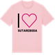 Pink Cotton t-shirt med Jag älskar Sutareboda t-shirt stort tryck
