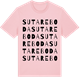 Pink Cotton t-shirt med Sutareboda ordlek t-shirt