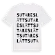 White t-shirt med Sutareslätt ordlek t-shirt