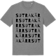 Mid Heather Gray t-shirt med Sutrakärr ordlek t-shirt