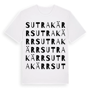 Sutrakärr ordlek t-shirt – ekologisk bomull t-shirt från Pinshirt