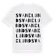 White t-shirt med Svanelund ordlek t-shirt