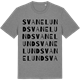Mid Heather Gray t-shirt med Svanelund ordlek t-shirt
