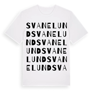 Svanelund ordlek t-shirt – ekologisk bomull t-shirt från Pinshirt