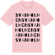 Pink Cotton t-shirt med Svanholmen ordlek t-shirt