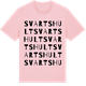Pink Cotton t-shirt med Svartshult ordlek t-shirt