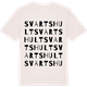Vintage White t-shirt med Svartshult ordlek t-shirt