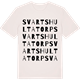 Vintage White t-shirt med Svartshultatorp ordlek t-shirt