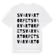 White t-shirt med Svarvartorpet ordlek t-shirt