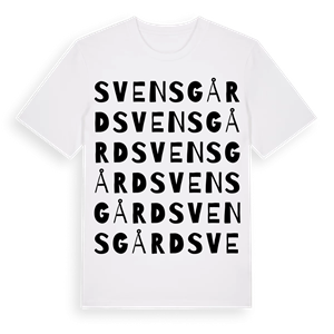 Svensgård ordlek t-shirt – ekologisk bomull t-shirt från Pinshirt