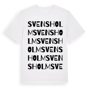 Svensholm ordlek t-shirt – ekologisk bomull t-shirt från Pinshirt