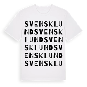 Svensklund ordlek t-shirt – ekologisk bomull t-shirt från Pinshirt