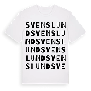 Svenslund ordlek t-shirt – ekologisk bomull t-shirt från Pinshirt