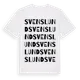 White t-shirt med Svenslund ordlek t-shirt