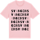 Pink Cotton t-shirt med Svingen ordlek t-shirt