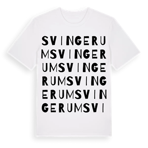 Svingerum ordlek t-shirt – ekologisk bomull t-shirt från Pinshirt