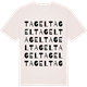 Vintage White t-shirt med Tagel ordlek t-shirt