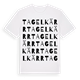White t-shirt med Tagelkärr ordlek t-shirt