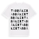 White t-shirt med Tannåker ordlek t-shirt