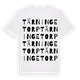 White t-shirt med Tärningetorp ordlek t-shirt