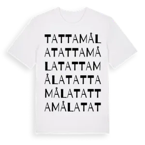 Tattamåla ordlek t-shirt – ekologisk bomull t-shirt från Pinshirt