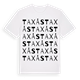 White t-shirt med Taxås ordlek t-shirt