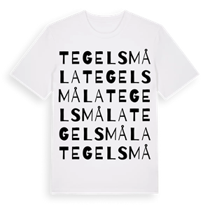 Tegelsmåla ordlek t-shirt – ekologisk bomull t-shirt från Pinshirt