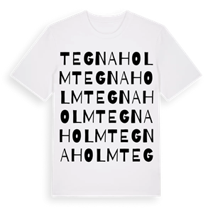 Tegnaholm ordlek t-shirt – ekologisk bomull t-shirt från Pinshirt