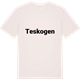 Vintage White t-shirt med Teskogen fetstil t-shirt