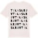 Vintage White t-shirt med Tikaskruv ordlek t-shirt