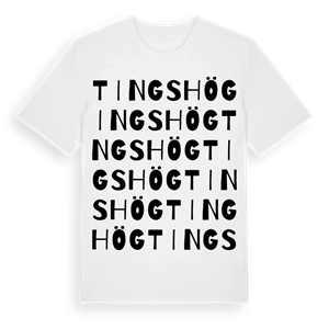 Tingshög ordlek t-shirt – ekologisk bomull t-shirt från Pinshirt