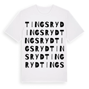 Tingsryd ordlek t-shirt – ekologisk bomull t-shirt från Pinshirt