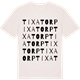 Vintage White t-shirt med Tixatorp ordlek t-shirt