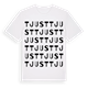 White t-shirt med Tjust ordlek t-shirt