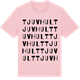 Pink Cotton t-shirt med Tjuvhult ordlek t-shirt