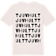 Vintage White t-shirt med Tjuvhult ordlek t-shirt