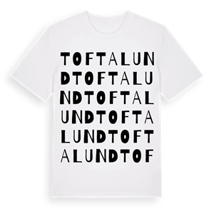 Toftalund ordlek t-shirt – ekologisk bomull t-shirt från Pinshirt