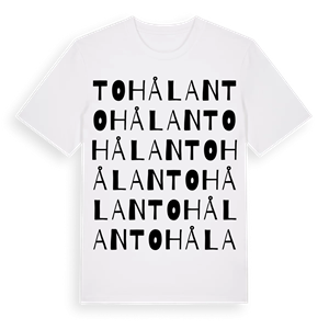 Tohålan ordlek t-shirt – ekologisk bomull t-shirt från Pinshirt