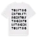 White t-shirt med Tolftingen ordlek t-shirt