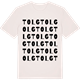 Vintage White t-shirt med Tolg ordlek t-shirt